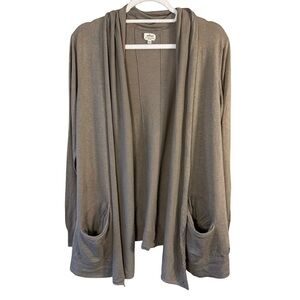 Wilfred Silk and Cashmere Blend Sweater - Olive Tan Size L Neutral Minimalist